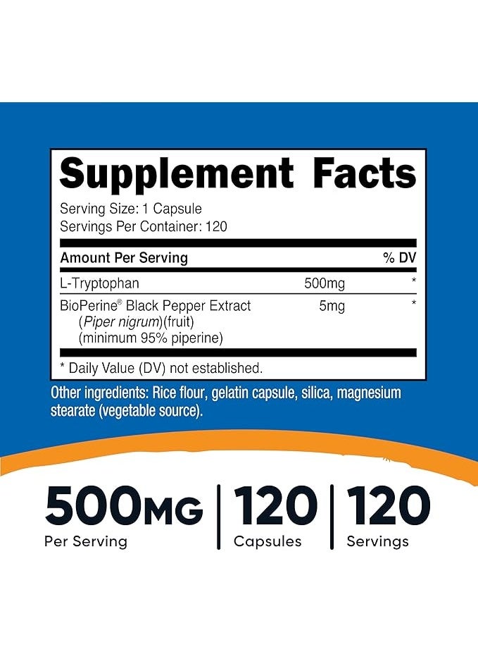 نوتريكوست، إل-تريبتوفان، 500 ملغ، 120 كبسولة - Image 4